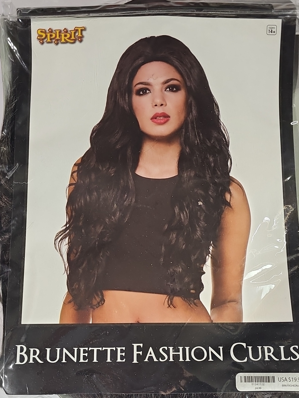 Spirit Brunette Long Fashion Curls Wig - Dark Brown
